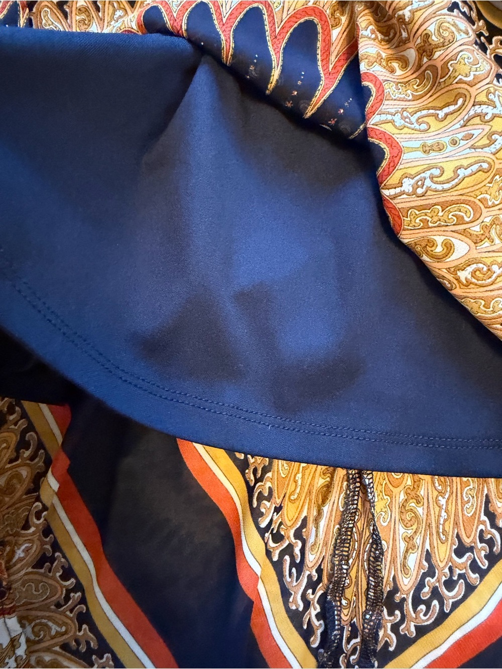 Sandra Darren Scarf Print Halter Handkerchief Maxi Dress Size 12 - Picture 15 of 16